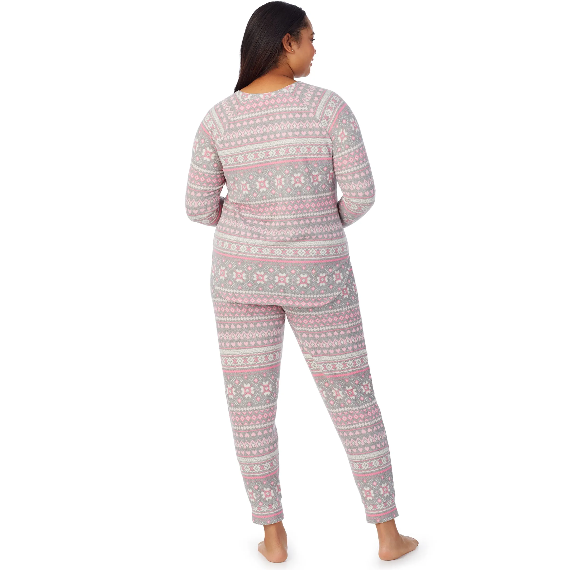 New Brushed Sweater Knit Long Sleeve Pajama Set PLUS Women Sleepwear|Plus Size