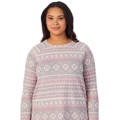 New Brushed Sweater Knit Long Sleeve Pajama Set PLUS Women Sleepwear|Plus Size