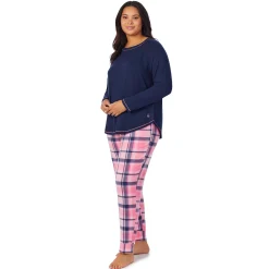 New Brushed Sweater Knit Long Sleeve Pajama Set PLUS Women Sleepwear|Plus Size