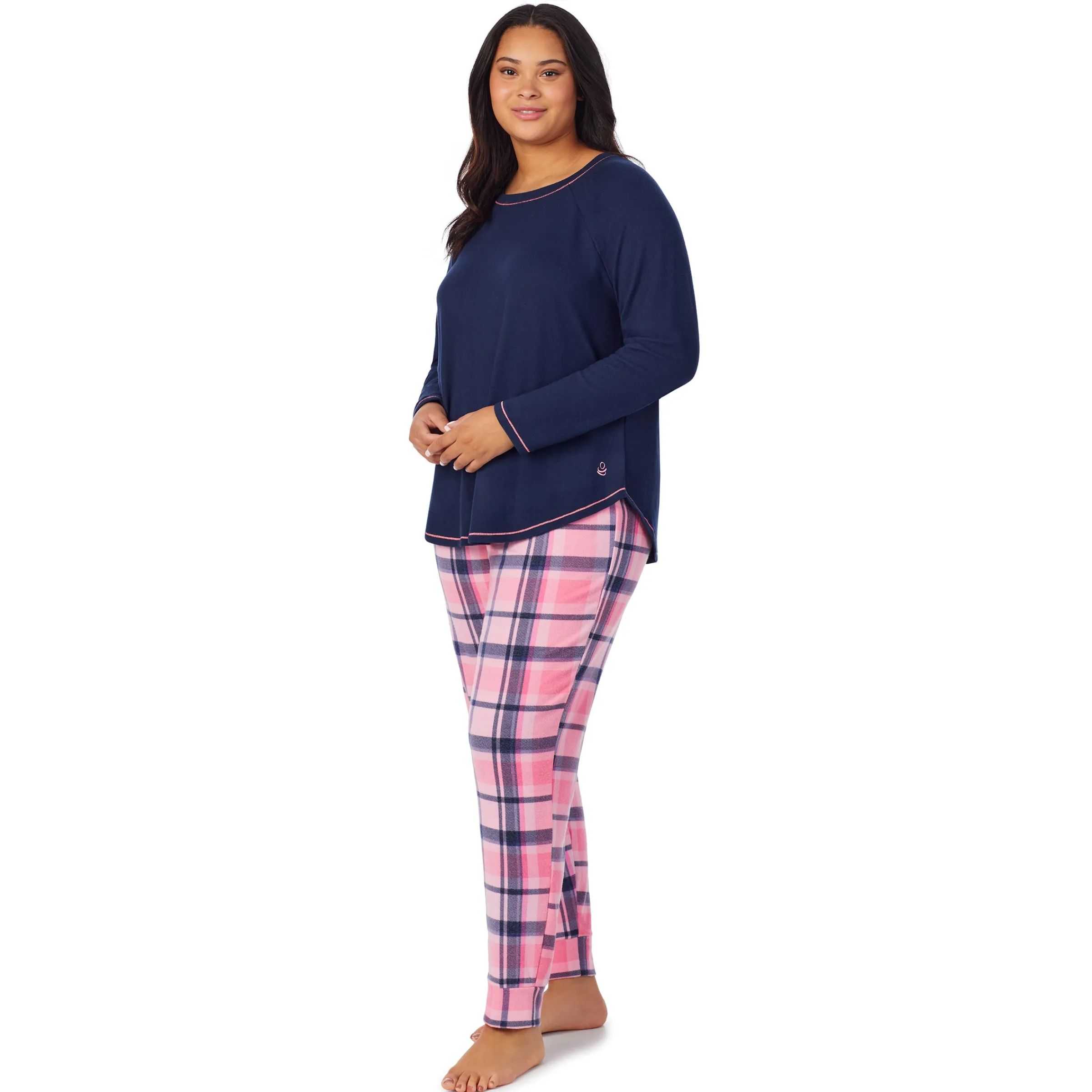 New Brushed Sweater Knit Long Sleeve Pajama Set PLUS Women Sleepwear|Plus Size