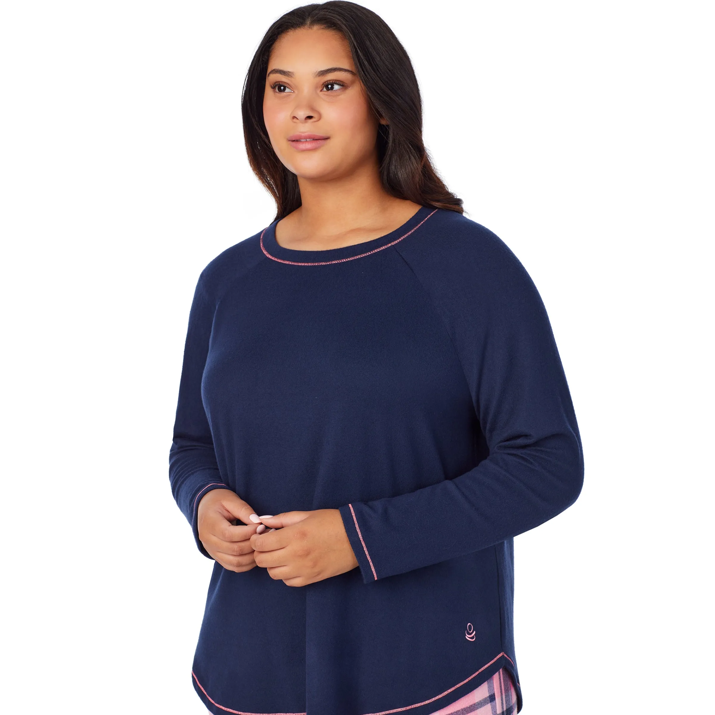 New Brushed Sweater Knit Long Sleeve Pajama Set PLUS Women Sleepwear|Plus Size