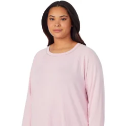 New Brushed Sweater Knit Long Sleeve Pajama Set PLUS Women Sleepwear|Plus Size