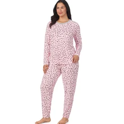 New Brushed Sweater Knit Long Sleeve Pajama Set PLUS Women Sleepwear|Plus Size