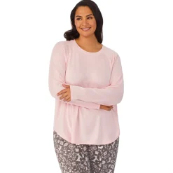 New Brushed Sweater Knit Long Sleeve Pajama Set PLUS Women Sleepwear|Plus Size