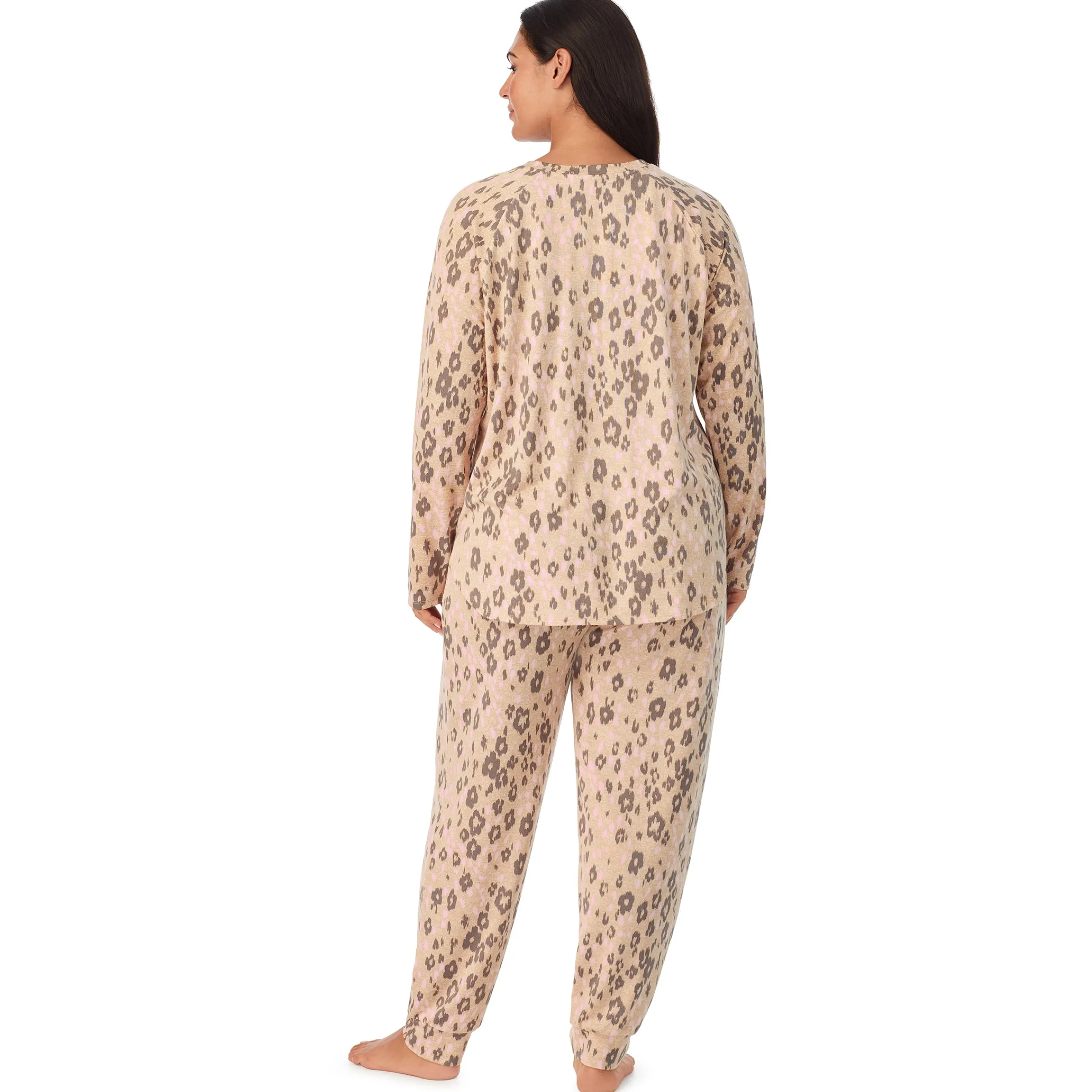 New Brushed Sweater Knit Long Sleeve Pajama Set PLUS Women Sleepwear|Plus Size