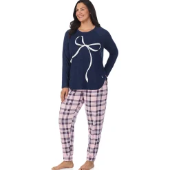 New Brushed Sweater Knit Long Sleeve Pajama Set PLUS Women Sleepwear|Plus Size