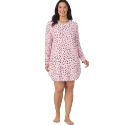 Online Brushed Sweater Knit Long Sleeve Sleepshirt PLUS Women Sleepwear|Plus Size