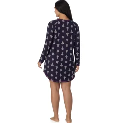Online Brushed Sweater Knit Long Sleeve Sleepshirt PLUS Women Sleepwear|Plus Size
