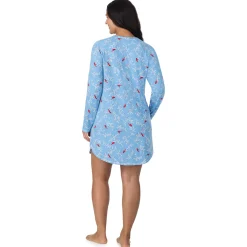 Online Brushed Sweater Knit Long Sleeve Sleepshirt PLUS Women Sleepwear|Plus Size