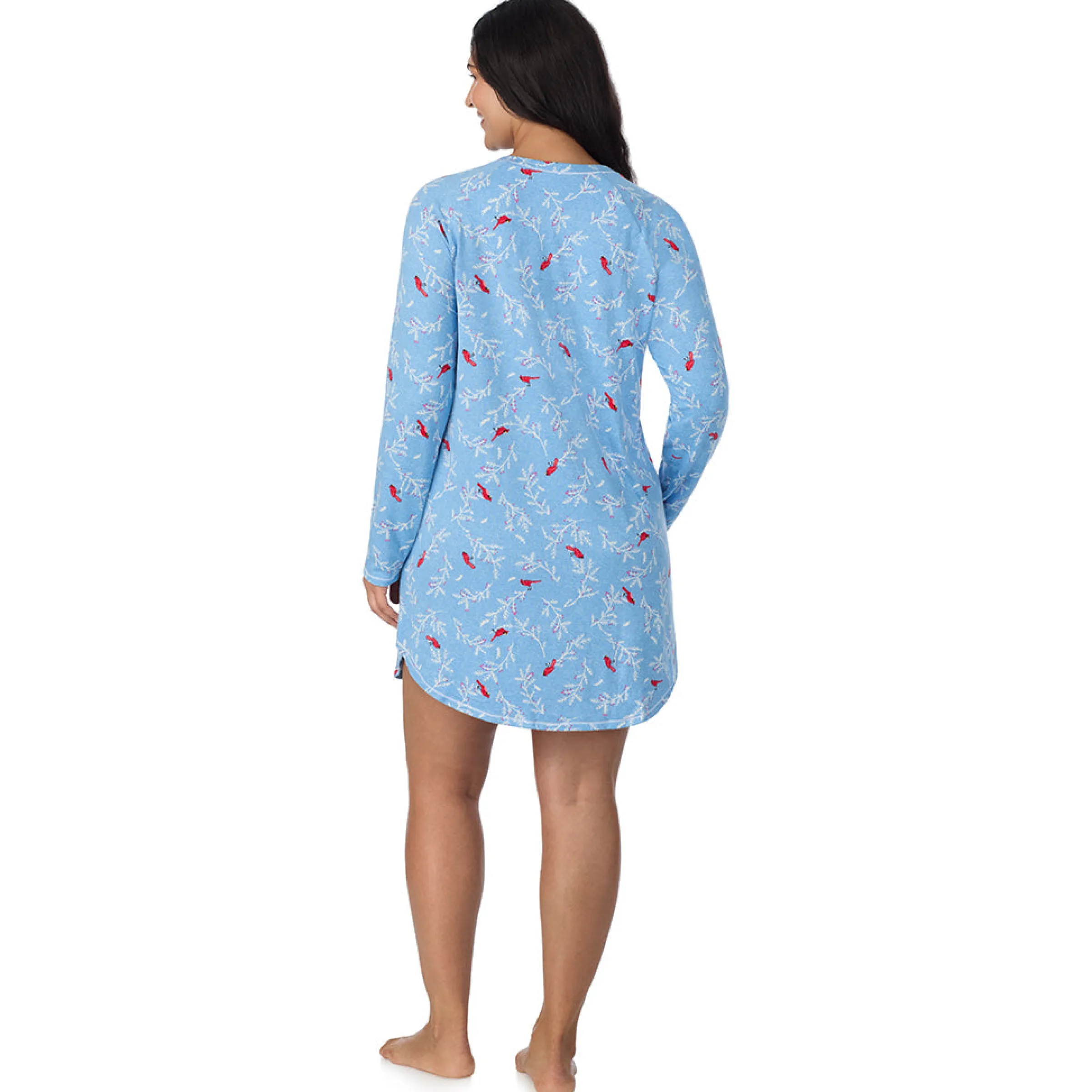 Online Brushed Sweater Knit Long Sleeve Sleepshirt PLUS Women Sleepwear|Plus Size