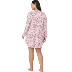 Online Brushed Sweater Knit Long Sleeve Sleepshirt PLUS Women Sleepwear|Plus Size