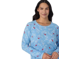 Online Brushed Sweater Knit Long Sleeve Sleepshirt PLUS Women Sleepwear|Plus Size