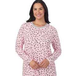 Online Brushed Sweater Knit Long Sleeve Sleepshirt PLUS Women Sleepwear|Plus Size