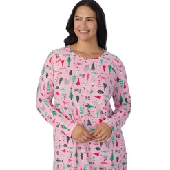 Online Brushed Sweater Knit Long Sleeve Sleepshirt PLUS Women Sleepwear|Plus Size