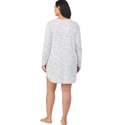 Online Brushed Sweater Knit Long Sleeve Sleepshirt PLUS Women Sleepwear|Plus Size