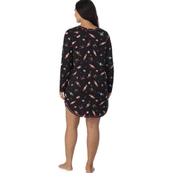 Online Brushed Sweater Knit Long Sleeve Sleepshirt PLUS Women Sleepwear|Plus Size
