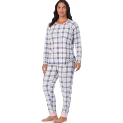 Discount Brushed Sweater Knit Long Sleeve Top with Jogger 2-Pc Pajama Set PLUS Women Sleepwear|Plus Size