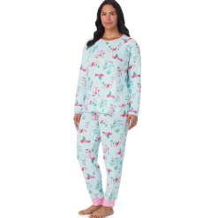 Discount Brushed Sweater Knit Long Sleeve Top with Jogger 2-Pc Pajama Set PLUS Women Sleepwear|Plus Size