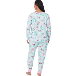 Discount Brushed Sweater Knit Long Sleeve Top with Jogger 2-Pc Pajama Set PLUS Women Sleepwear|Plus Size