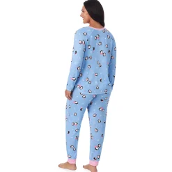 Discount Brushed Sweater Knit Long Sleeve Top with Jogger 2-Pc Pajama Set PLUS Women Sleepwear|Plus Size