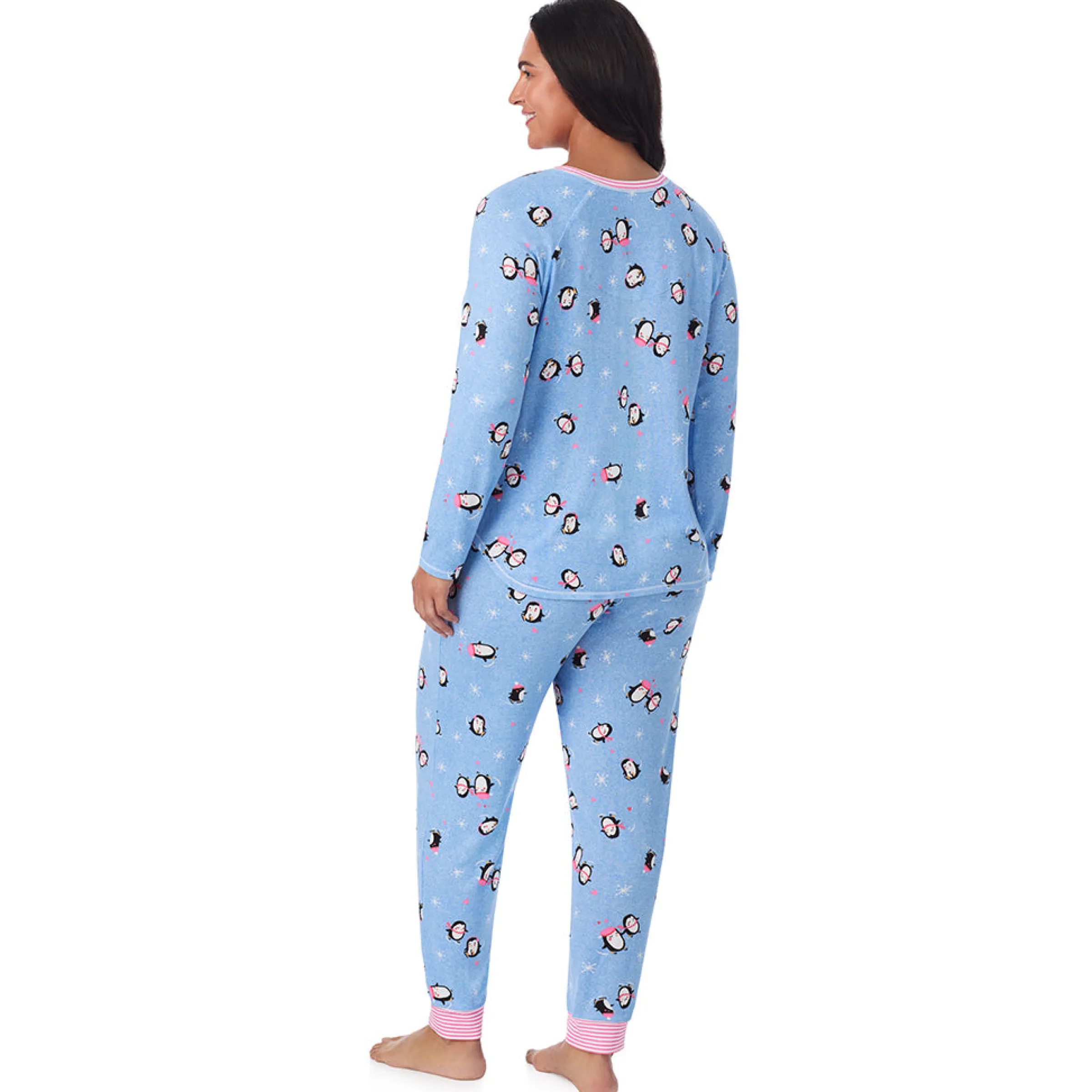 Discount Brushed Sweater Knit Long Sleeve Top with Jogger 2-Pc Pajama Set PLUS Women Sleepwear|Plus Size