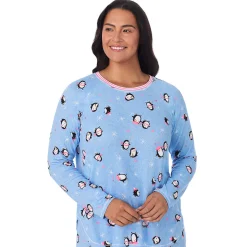 Discount Brushed Sweater Knit Long Sleeve Top with Jogger 2-Pc Pajama Set PLUS Women Sleepwear|Plus Size
