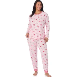 Discount Brushed Sweater Knit Long Sleeve Top with Jogger 2-Pc Pajama Set PLUS Women Sleepwear|Plus Size