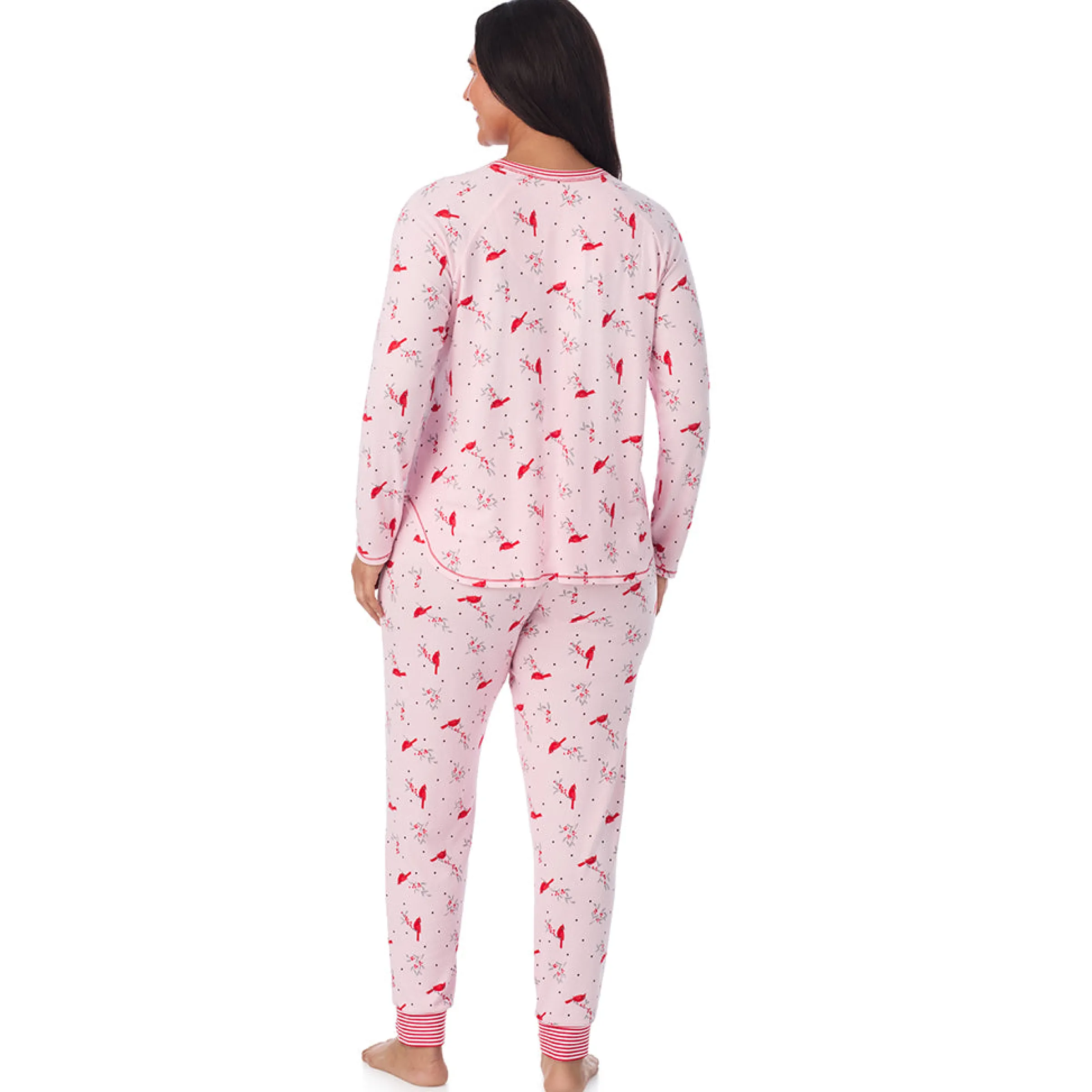 Discount Brushed Sweater Knit Long Sleeve Top with Jogger 2-Pc Pajama Set PLUS Women Sleepwear|Plus Size