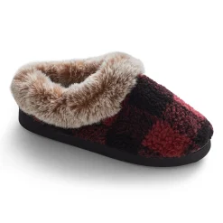 Online Buffalo Plaid Clog Slipper with Contrast Sherpa Lining Women Women's Accessories|Slippers
