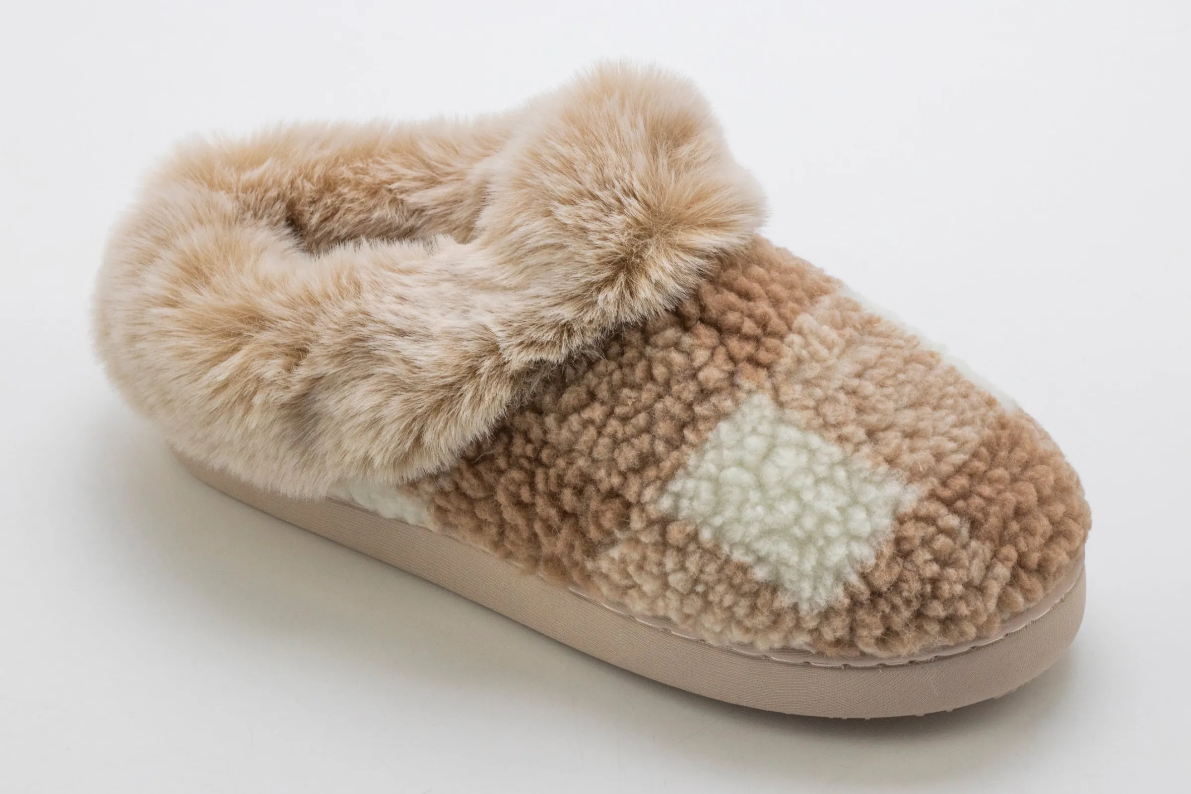 Online Buffalo Plaid Clog Slipper with Contrast Sherpa Lining Women Women's Accessories|Slippers