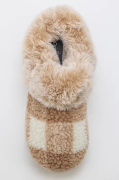 Online Buffalo Plaid Clog Slipper with Contrast Sherpa Lining Women Women's Accessories|Slippers