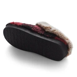 Online Buffalo Plaid Clog Slipper with Contrast Sherpa Lining Women Women's Accessories|Slippers