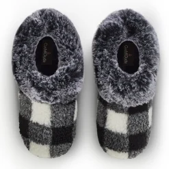 Online Buffalo Plaid Clog Slipper with Contrast Sherpa Lining Women Women's Accessories|Slippers