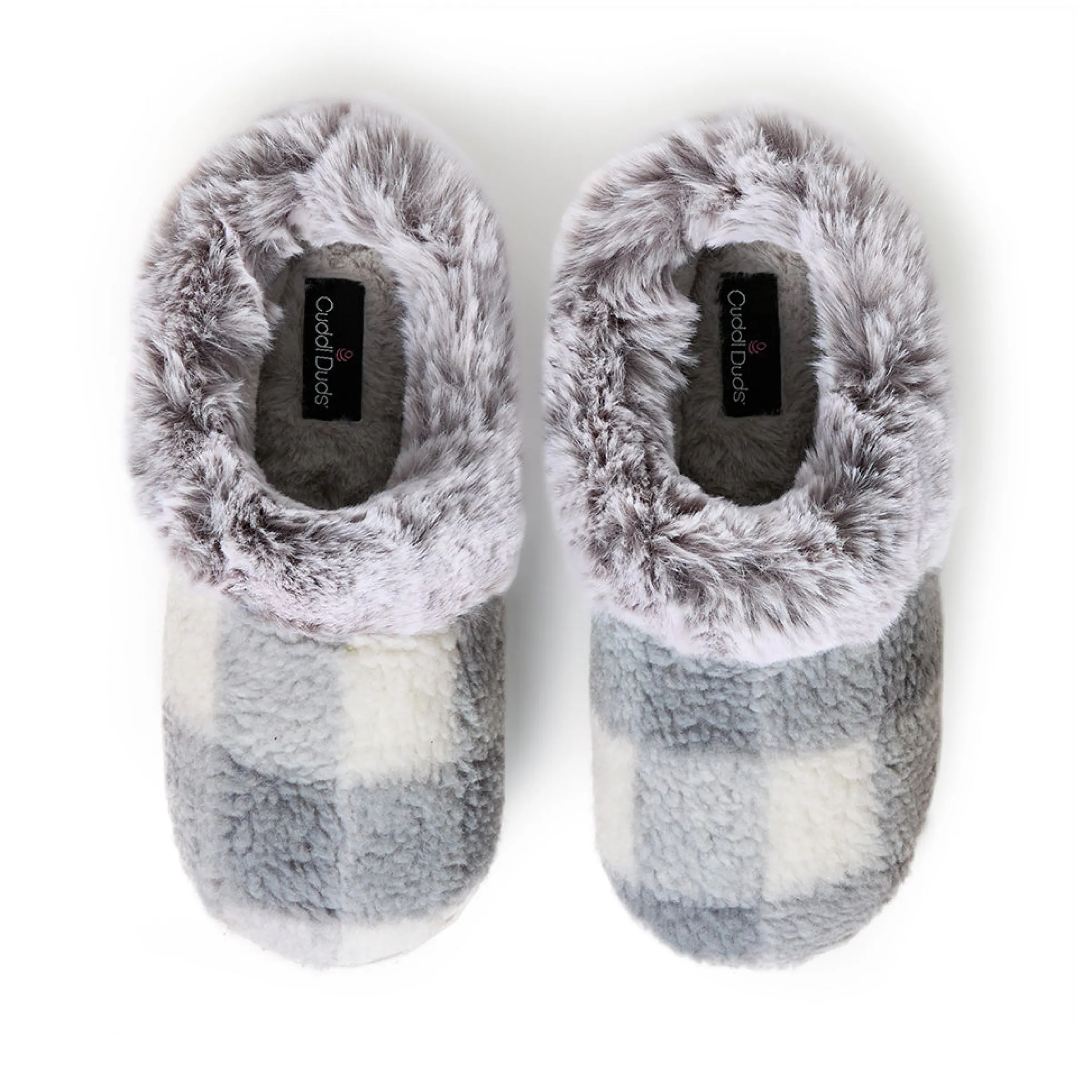Online Buffalo Plaid Clog Slipper with Contrast Sherpa Lining Women Women's Accessories|Slippers