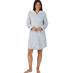 Sale Chenille Zip Robe with Hood Women Sleepwear|Long Sleeves