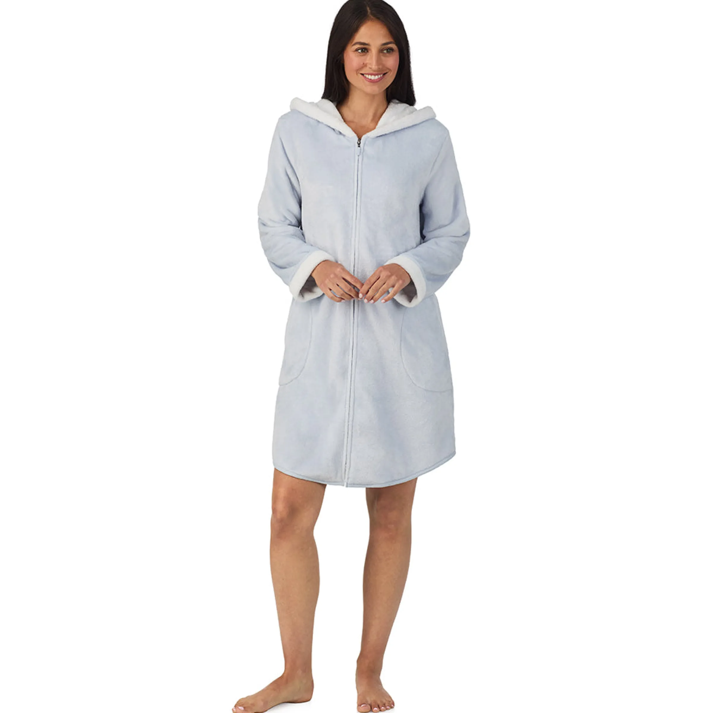 Sale Chenille Zip Robe with Hood Women Sleepwear|Long Sleeves