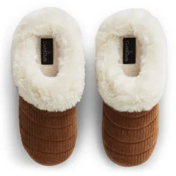 Online Corduroy Clog Slipper with Sherpa Lining Women Slippers|Women's Accessories