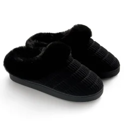 Online Corduroy Clog Slipper with Sherpa Lining Women Slippers|Women's Accessories