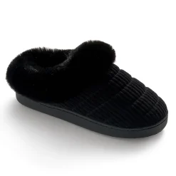 Online Corduroy Clog Slipper with Sherpa Lining Women Slippers|Women's Accessories
