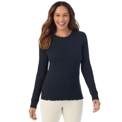 Cotton Pointelle Long Sleeve Crew Women Long Sleeves
