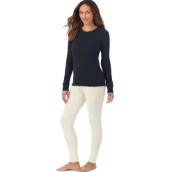 Cotton Pointelle Long Sleeve Crew Women Long Sleeves