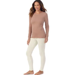 Cotton Pointelle Long Sleeve Crew Women Long Sleeves