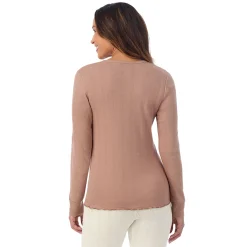 Cotton Pointelle Long Sleeve Crew Women Long Sleeves