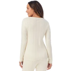Cotton Pointelle Long Sleeve Crew Women Long Sleeves