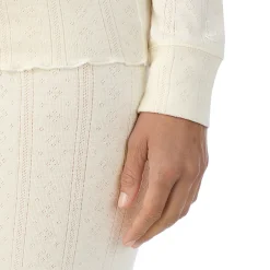 Cotton Pointelle Long Sleeve Crew Women Long Sleeves