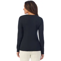 Cotton Pointelle Long Sleeve Crew Women Long Sleeves