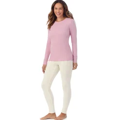 Cotton Pointelle Long Sleeve Crew Women Long Sleeves