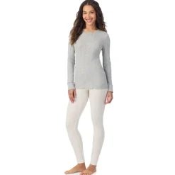 Cotton Pointelle Long Sleeve Crew Women Long Sleeves