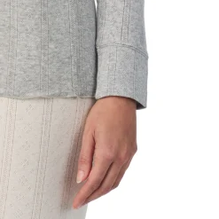 Cotton Pointelle Long Sleeve Crew Women Long Sleeves