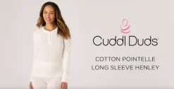 Best Cotton Pointelle Long Sleeve Henley Women Long Sleeves
